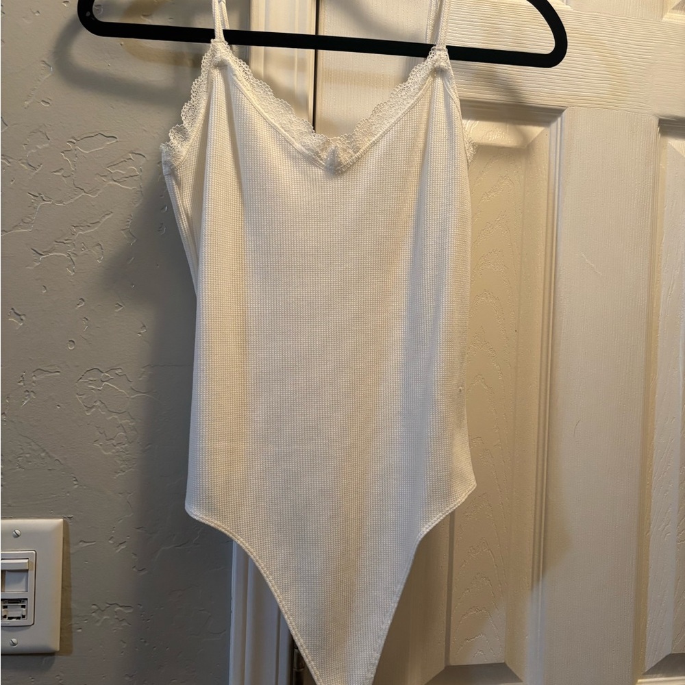 American Eagle Outfitters White Lace Detail Top